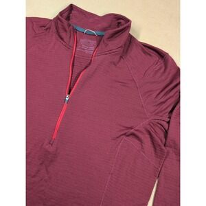 Patagonia Women's Large Capilene Thermal Baselayer Polaretec 1/4 Zip Burgundy